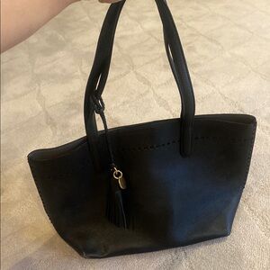 Cole Haan Black Leather Tote Bag